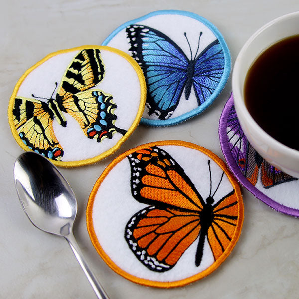 True Beauty Butterfly Coaster - Monarch (In-the-Hoop)