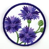 Textured Bachelor Button Coaster (In-the-Hoop)