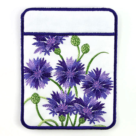 Textured Bachelor Button Potholder (In-the-Hoop)