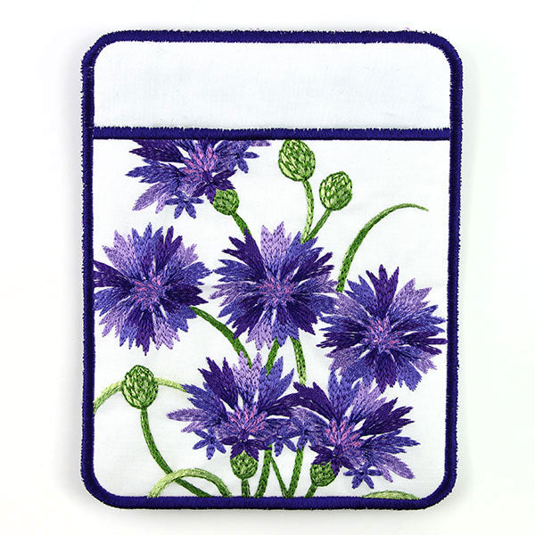 Textured Bachelor Button Potholder (In-the-Hoop)