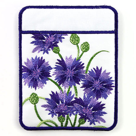 Textured Bachelor Button Potholder (In-the-Hoop)