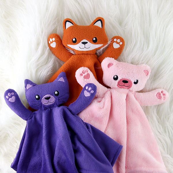 Snuggles and Smiles Stuffed Cat Blanket Buddy (In-the-Hoop)