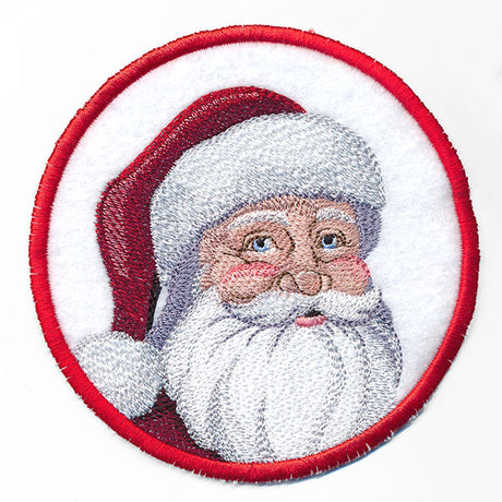 Christmas Cheer Coasters - Smiling Santa (In-the-Hoop)
