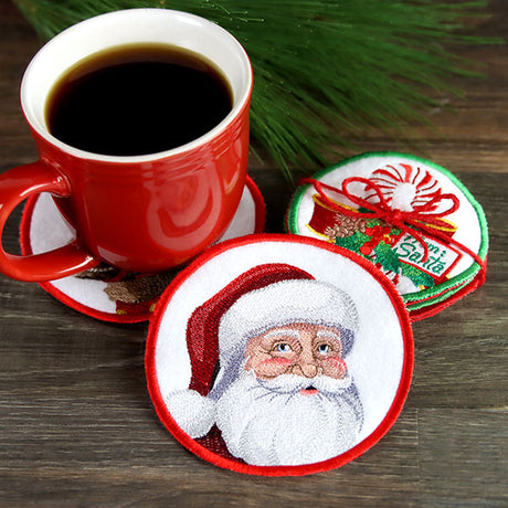 Christmas Cheer Coasters - Reindeer (In-the-Hoop)