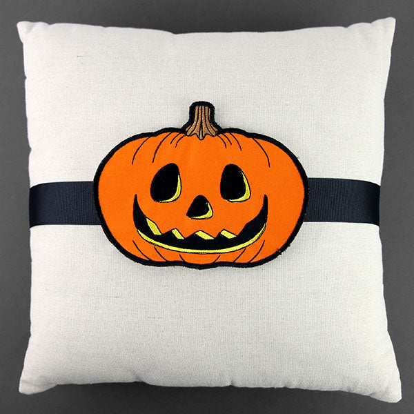 Up and Autumn Pillow Wrap - Jack o' lantern (In-the-Hoop)