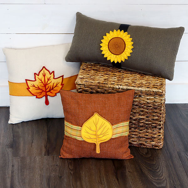 Up and Autumn Pillow Wrap - Maple Leaf (In-the-Hoop)