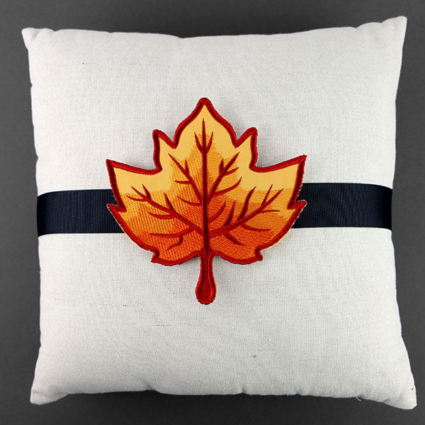 Up and Autumn Pillow Wrap - Maple Leaf (In-the-Hoop)