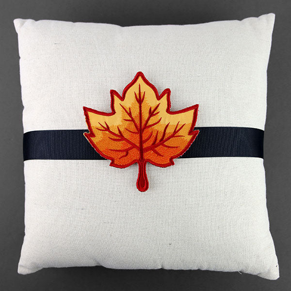 Up and Autumn Pillow Wrap - Maple Leaf (In-the-Hoop)