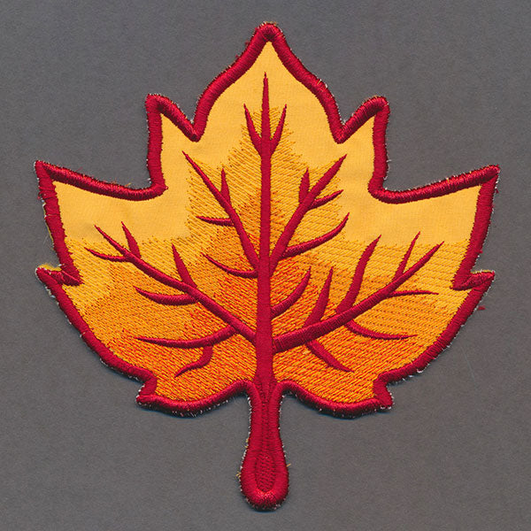 Up and Autumn Pillow Wrap - Maple Leaf (In-the-Hoop)