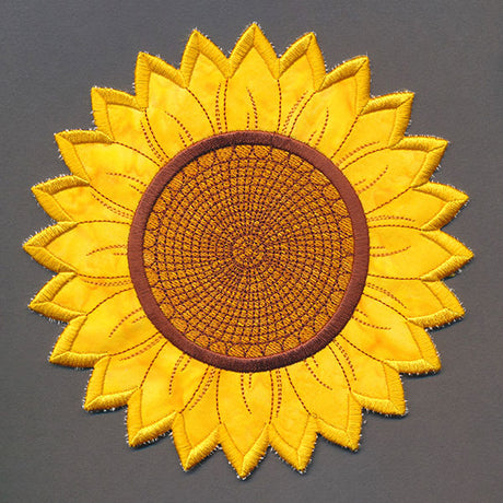 Up and Autumn Pillow Wrap - Sunflower (In-the-Hoop)