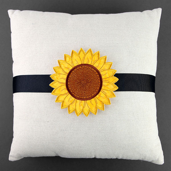 Up and Autumn Pillow Wrap - Sunflower (In-the-Hoop)