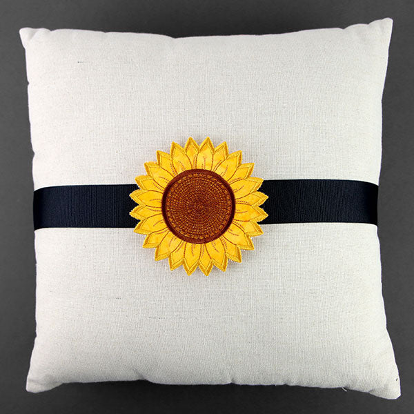 Up and Autumn Pillow Wrap - Sunflower (In-the-Hoop)