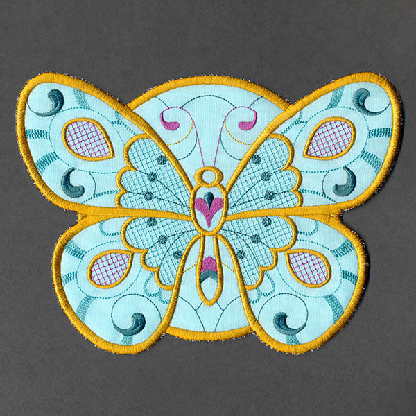 Art Deco Butterfly Trivet (In-the-Hoop)