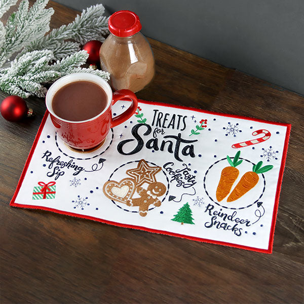 Santa Snacks Mug Rug (In-the-Hoop)