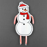 Snowman Double Candy Cane Holder (In-the-Hoop)
