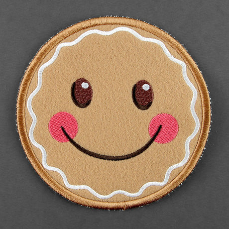 Christmas Gingerbread Face Coaster (In-the-Hoop)