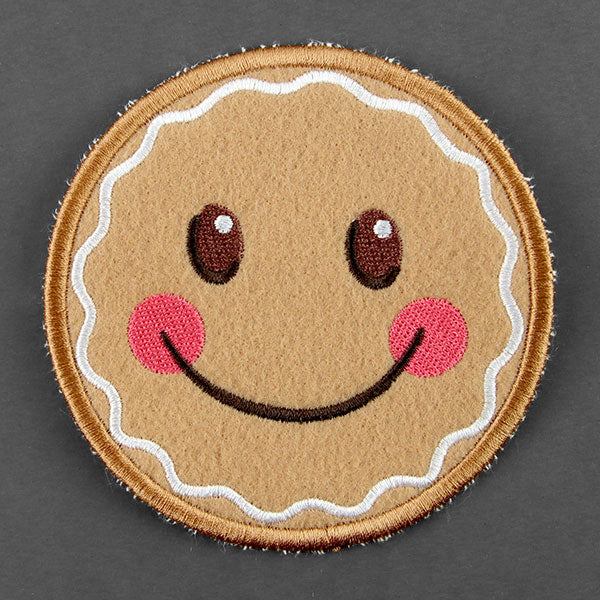 Christmas Gingerbread Face Coaster (In-the-Hoop)