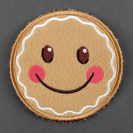 Christmas Gingerbread Face Coaster (In-the-Hoop)