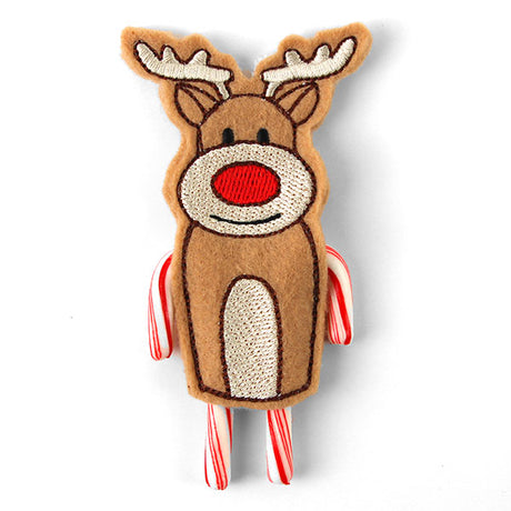 Reindeer Double Candy Cane Holder (In-the-Hoop)