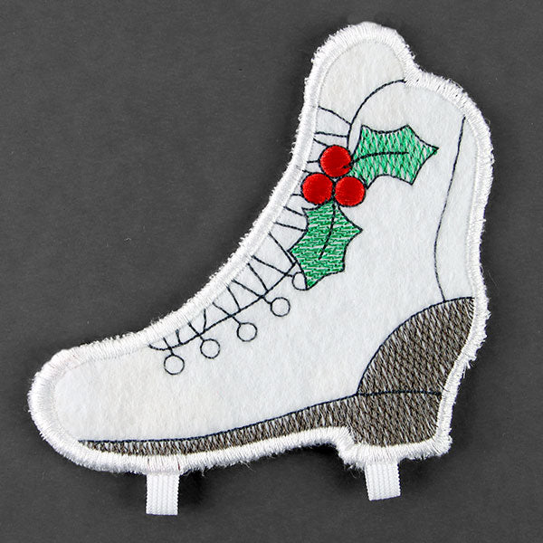 Ice Skate Candy Cane Holder (In-the-Hoop)