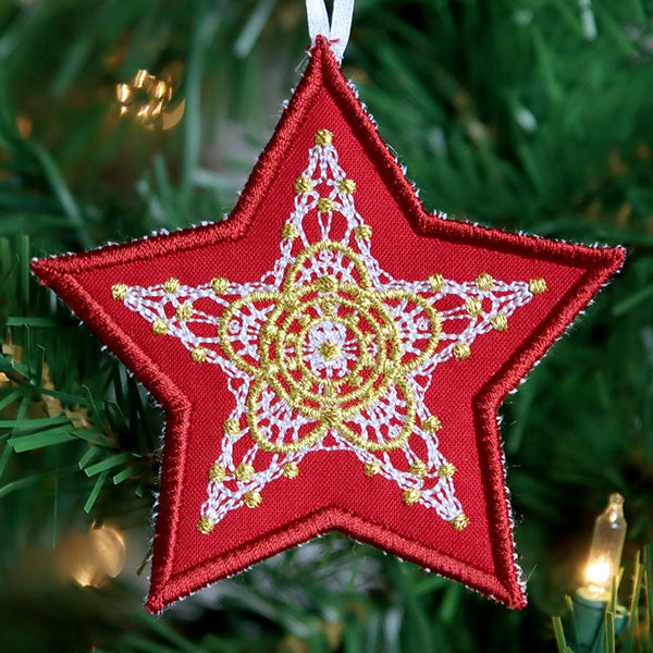 Regal Renaissance Star Ornament (In-the-Hoop)