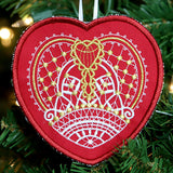 Regal Renaissance Heart Ornament (In-the-Hoop)