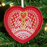Regal Renaissance Heart Ornament (In-the-Hoop)