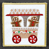 Christmas Gingerbread Train Coaster - Car 1 (In-the-Hoop)