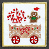 Christmas Gingerbread Train Coaster - Car 3 (In-the-Hoop)