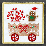 Christmas Gingerbread Train Coaster - Car 3 (In-the-Hoop)