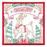 Santa's Reindeer Team Coaster - Comet (In-the-Hoop)
