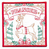 Santa's Reindeer Team Coaster - Prancer (In-the-Hoop)
