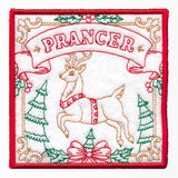 Santa's Reindeer Team Coaster - Prancer (In-the-Hoop)