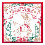 Santa's Reindeer Team Coaster - Blitzen (In-the-Hoop)