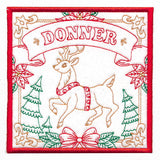 Santa's Reindeer Team Coaster - Donner (In-the-Hoop)
