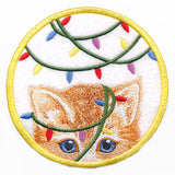 Here Christmas Kitty Kitty Coaster 1 (In-the-Hoop)