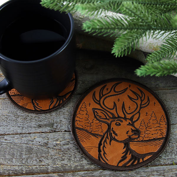 Winter Deer Coaster (In-the-Hoop)