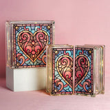 Heart Stained Glass Square - Split