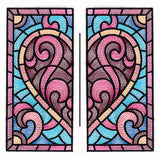 Heart Stained Glass Square - Split