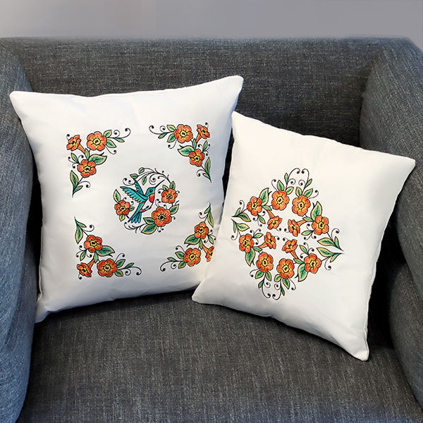 Sweet Hummingbird Pillow Pair