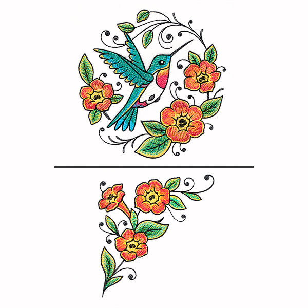 Sweet Hummingbird Pillow Pair