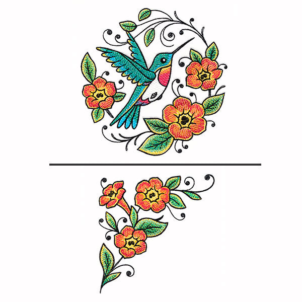 Sweet Hummingbird Pillow Pair