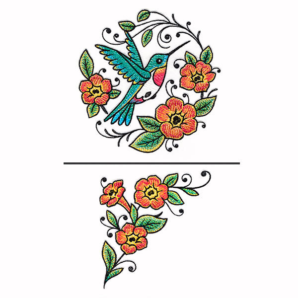 Sweet Hummingbird Pillow Pair