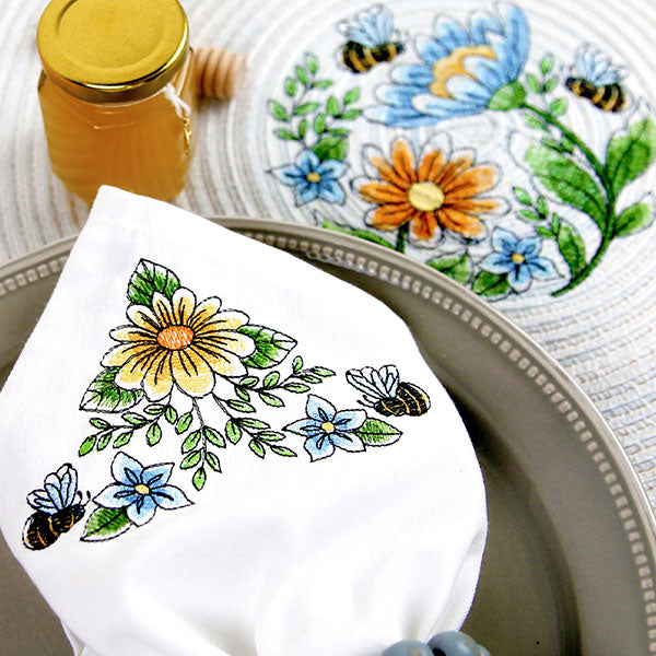 Buzzing Bees & Daisies Pillow Pair