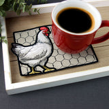 Farmhouse Chicken Mug Rug (In-the-Hoop)