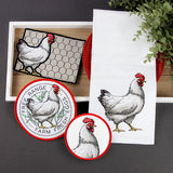 Farmhouse Chicken Mug Rug (In-the-Hoop)