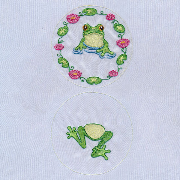 Frog on the Pond Shadowbox (Organza)