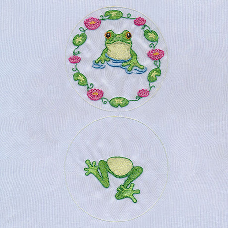 Frog on the Pond Shadowbox (Organza)