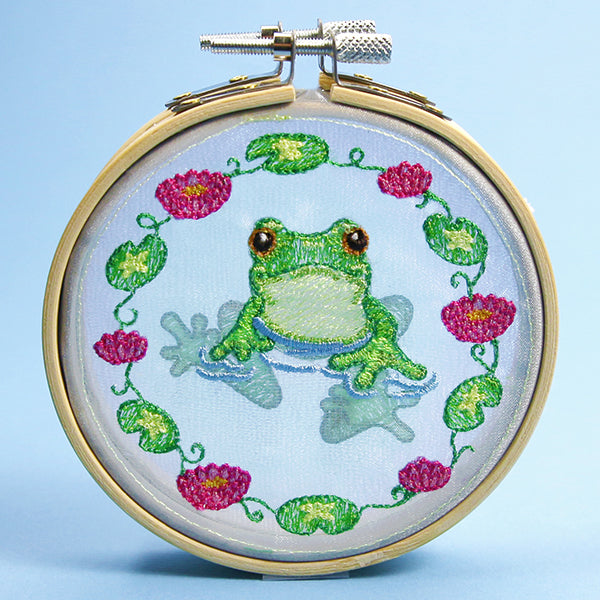 Frog on the Pond Shadowbox (Organza)