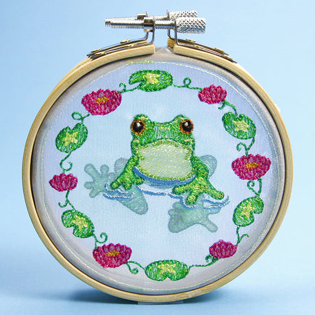 Frog on the Pond Shadowbox (Organza)
